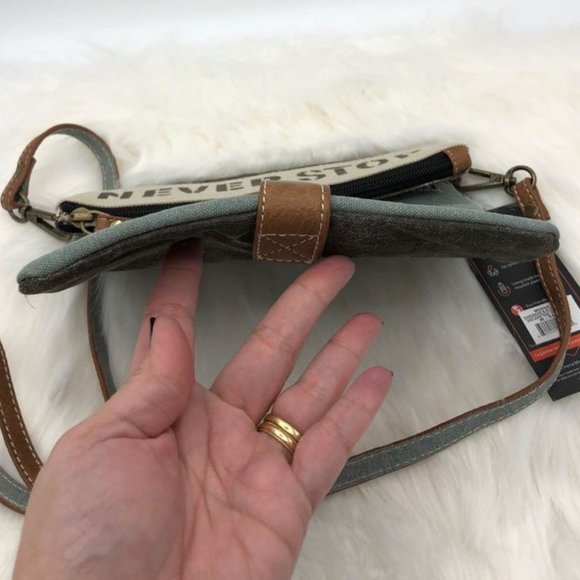 New Mona B Escape The Ordinary Up Fold-Over Crossbody - Sky Blue - Picture 6 of 10